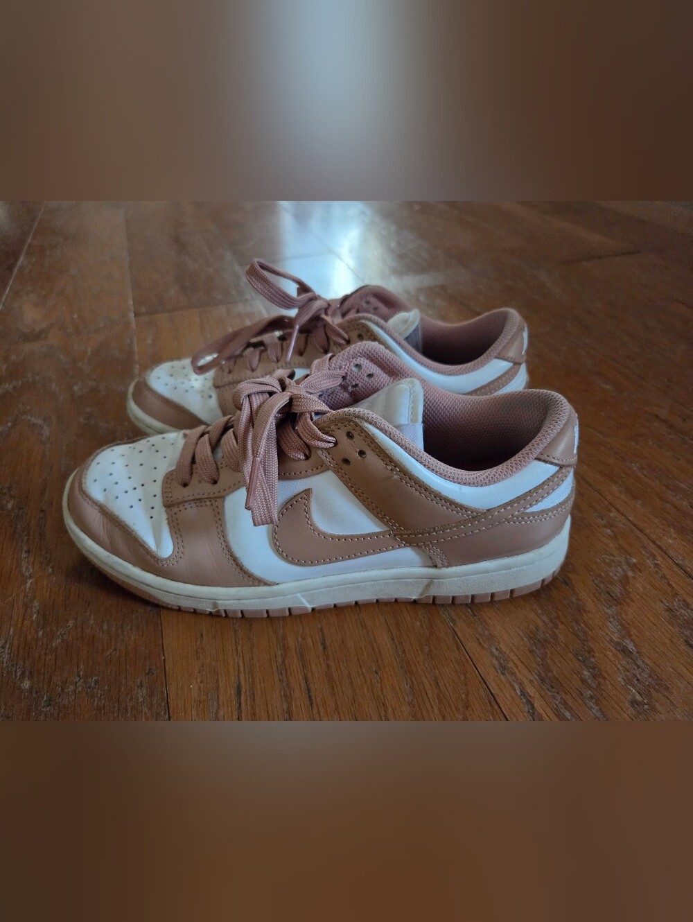 Nike Women’s Low-Top Sneakers in Dusty Pink and White